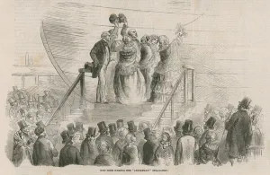 Miss Hope naming the Leviathan steam ship (engraving) Miss Hope naming the Leviathan steam ship (engraving)