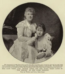 Miss Kate Terry (Mrs Arthur Lewis) and Miss Mabel Terry Lewis in 'The Master" Miss Kate Terry (Mrs Arthur Lewis) and Miss Mabel Terry Lewis in 'The Master"