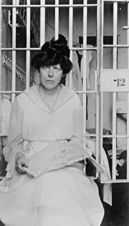 Only One Person Gallery: Miss Lucy Burns in Occoquan Workhouse, Washington, 1917 (b/w photo)