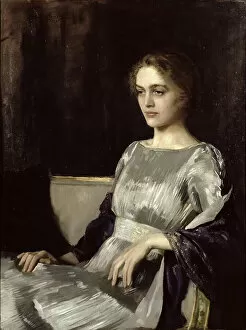 Thought Gallery: Miss Muriel Gore in a Fortuny Dress, 1919 (oil on canvas)
