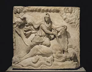 Roman God Gallery: Mithras Sacrificing the Bull, 2nd-3rd century (marble) (see also 226092)