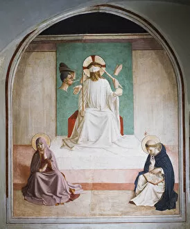 The mocking of the Christ with Mary and St Dominic, 1438-1446 (fresco)