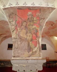 Sculptures Gallery: The Mocking of Christ, mural from the crypt (fresco)