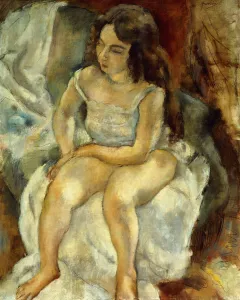 The Model; La Modele, 1928 (oil and pencil on canvas) The Model; La Modele, 1928 (oil and pencil on canvas)
