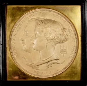 Model for official prize medals of the Great Exhibition, 1851 (plaster) Model for official prize medals of the Great Exhibition, 1851 (plaster)