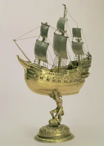 Model Warship, Amsterdam, 1595-96 (gilded silver) Model Warship, Amsterdam, 1595-96 (gilded silver)