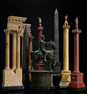 Models of classical Roman architectural monuments (bronze & marble)