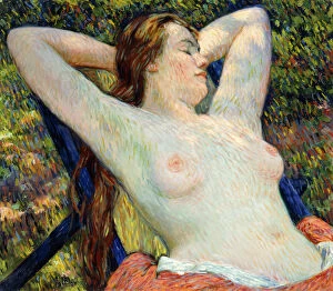 Leaning Back Gallery: The models siesta, 1920 (oil on canvas)