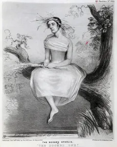 The modern Ophelia, or The Doomed one, 1845 (lithograph) The modern Ophelia, or The Doomed one, 1845 (lithograph)
