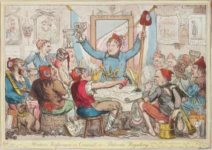Modern Reformers in Council - or - Patriots Regaling, 1818 (colour etching) Modern Reformers in Council - or - Patriots Regaling, 1818 (colour etching)