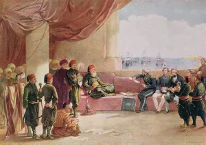 Muhammad Ali Gallery: Mohamed Ali receiving envoys from Great Britain in his palace at Alexandria on May 12