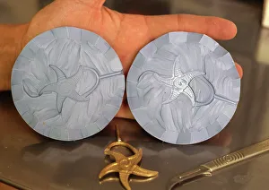 Molds for lost wax casting of jewelry in goldsmith's workshop in Vicenza, Veneto Molds for lost wax casting of jewelry in goldsmith's workshop in Vicenza, Veneto