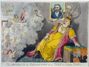 The Moment of Reflection or a Tale for Future Times, pub. 1796 (hand coloured etching) The Moment of Reflection or a Tale for Future Times, pub. 1796 (hand coloured etching)