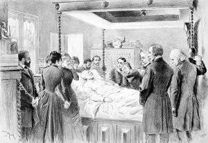 The Last Moments of Victor Hugo (1802-85) 22nd May 1885, engraved by Adrien Marie The Last Moments of Victor Hugo (1802-85) 22nd May 1885, engraved by Adrien Marie
