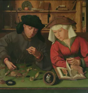 The Money Lender and his Wife, 1514 (oil on panel) The Money Lender and his Wife, 1514 (oil on panel)
