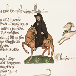 Images Dated 13th October 2009: The Monk, detail from The Canterbury Tales, by Geoffrey Chaucer (c