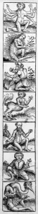 Monsters from the Nuremberg Chronicle by Hartmann Schedel, published 1493 Monsters from the Nuremberg Chronicle by Hartmann Schedel, published 1493