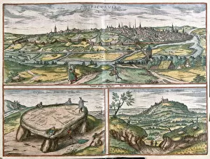 Montpellier, Tours and Poitiers, France, 1561 (engraving, 1598)