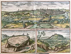 Montpellier, Tours and Poitiers, France, 1561 (engraving, 1598) Montpellier, Tours and Poitiers, France, 1561 (engraving, 1598)