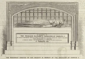 The Monument erected by Her Majesty in Memory of the Daughter of Charles I (engraving) The Monument erected by Her Majesty in Memory of the Daughter of Charles I (engraving)