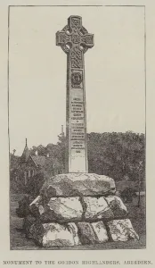 Monument to the Gordon Highlanders, Aberdeen (engraving) Monument to the Gordon Highlanders, Aberdeen (engraving)