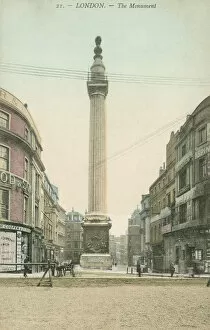 Early 17th Century Gallery: The Monument to the Great Fire, London (colour photo)