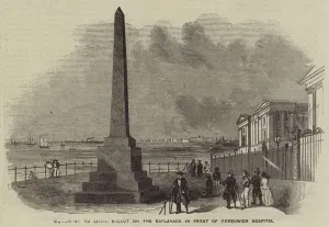 Monument to Lieutenant Bellot on the Esplanade in front of Greenwich Hospital (engraving) Monument to Lieutenant Bellot on the Esplanade in front of Greenwich Hospital (engraving)