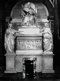 Cleric Gallery: Monument to Pope Gregory XVI, 1831-46 (marble) (b/w photo)