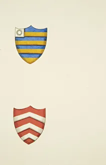 Monumental coats of arms including one of Thomas Holmes, in Christ Church (w/c on paper) Monumental coats of arms including one of Thomas Holmes, in Christ Church (w/c on paper)