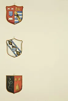 Monumental coats of arms in St Augustine's Church (w/c on paper) Monumental coats of arms in St Augustine's Church (w/c on paper)