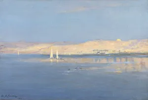 Moon Rising over the Nile, 1900 (oil on canvas) Moon Rising over the Nile, 1900 (oil on canvas)