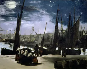 Moonlight on Boulogne Harbour, 1868 (oil on canvas) Moonlight on Boulogne Harbour, 1868 (oil on canvas)