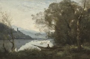 The Moored Boatman: Souvenir of an Italian Lake, 1861 (oil on canvas) The Moored Boatman: Souvenir of an Italian Lake, 1861 (oil on canvas)