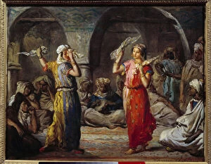 Constantine Collection: Moorish dancers in Constantine (Algeria). Handkerchief dancing