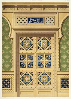 A Moorish door, illustration from La Decoration Interieure, published c.1893-94 (colour litho) A Moorish door, illustration from La Decoration Interieure, published c.1893-94 (colour litho)