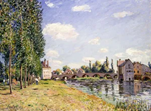 The Moret Bridge in the summer, 1888 (oil on canvas) The Moret Bridge in the summer, 1888 (oil on canvas)