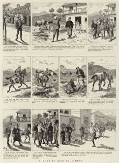 A Morning Ride in Athens (engraving)