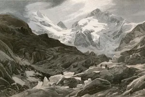 The Morteratsch Glacier, Upper Engadine (engraving) The Morteratsch Glacier, Upper Engadine (engraving)