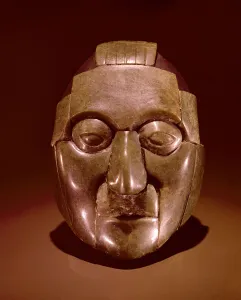 Mosaic mask representing an old man, from the Ruz tomb under the Temple of Mosaic mask representing an old man, from the Ruz tomb under the Temple of