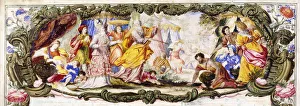 Moses, Aaron and the children of Israel in the wilderness gathering Manna, c Moses, Aaron and the children of Israel in the wilderness gathering Manna, c