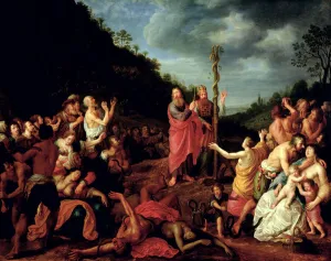 Moses and the Brazen Serpent, 1640 (oil on panel) Moses and the Brazen Serpent, 1640 (oil on panel)