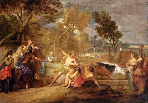 Moses and the Daughters of Jethro (oil on canvas) Moses and the Daughters of Jethro (oil on canvas)
