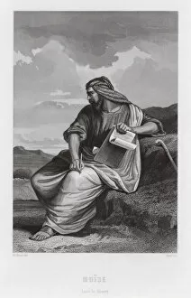 Moses in the desert (engraving)