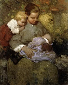 Small Group Collection: Mother and Child, (oil on canvas)