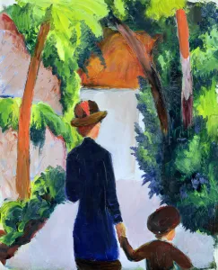 Mother and Child in the Park, 1914 (oil on canvas) Mother and Child in the Park, 1914 (oil on canvas)