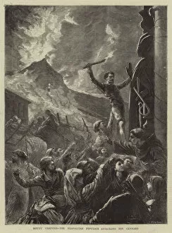William (after) Small Gallery: Mount Vesuvius, the Neapolitan Populace attacking San Gennaro (engraving)