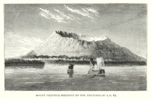 Mount Vesuvius previous to the eruption of AD 63 (engraving) Mount Vesuvius previous to the eruption of AD 63 (engraving)