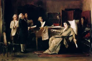 Mozart directing his Requiem on his deathbed (oil on canvas) Mozart directing his Requiem on his deathbed (oil on canvas)