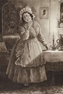 Dickensian Gallery: Mrs Bardell from The Pickwick Papers, by Charles Dickens (gravure)