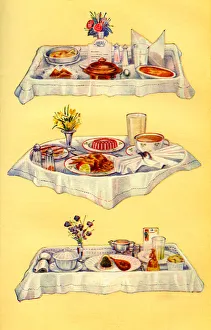 Mrs Beeton's cookery book illustration, 1861 (print) Mrs Beeton's cookery book illustration, 1861 (print)